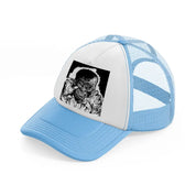 handsy monster-sky-blue-trucker-hat