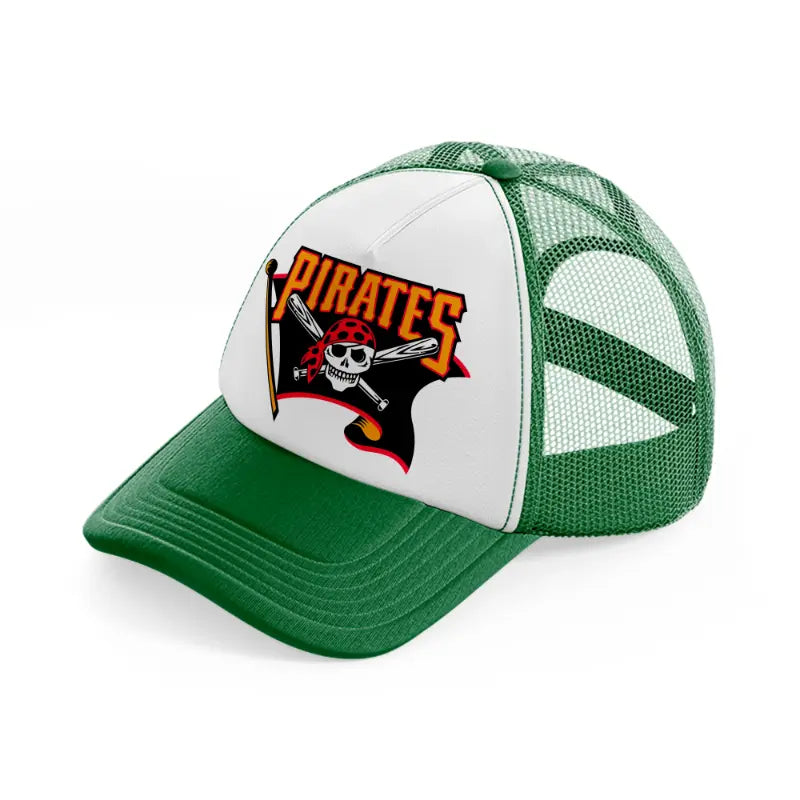 pittsburgh pirates flag-green-and-white-trucker-hat