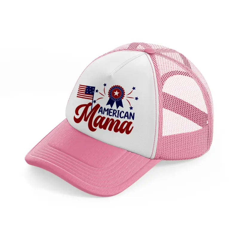 american mama-01-pink-and-white-trucker-hat