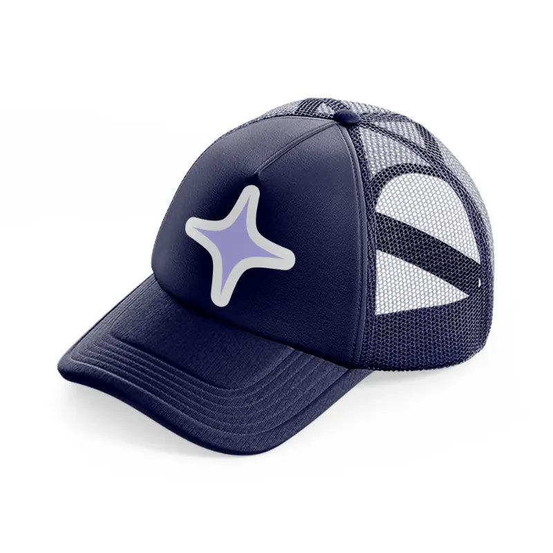 star puple navy blue trucker hat