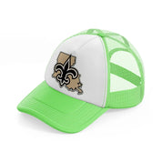new orleans saints supporter-lime-green-trucker-hat