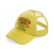 mrs claus gingerbread bakery fresh daily-gold-trucker-hat
