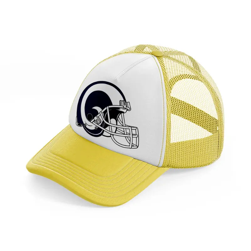 los angeles rams helmet-yellow-trucker-hat