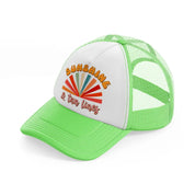 sunshine & tan lines-lime-green-trucker-hat