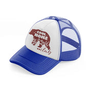 cool moms club-blue-and-white-trucker-hat