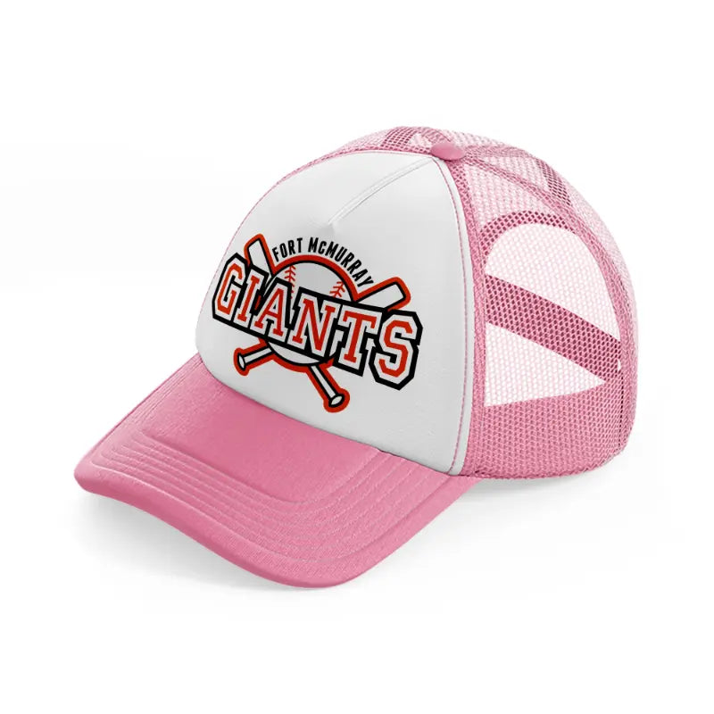 fort mcmurray giants-pink-and-white-trucker-hat