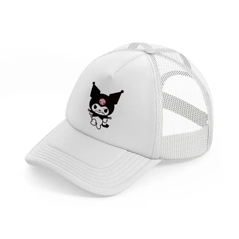 bat kitty angry-white-trucker-hat