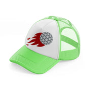 red fire golf ball-lime-green-trucker-hat