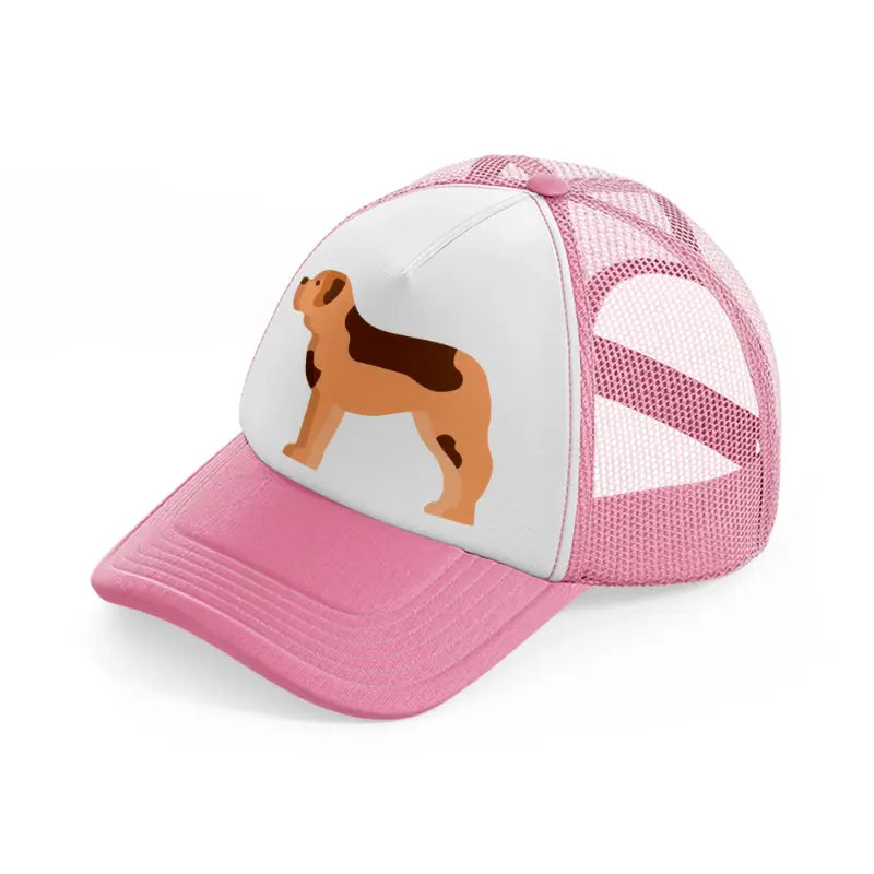 025-saint bernard-pink-and-white-trucker-hat