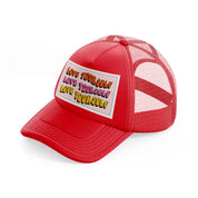 love quotes 06 red trucker hat