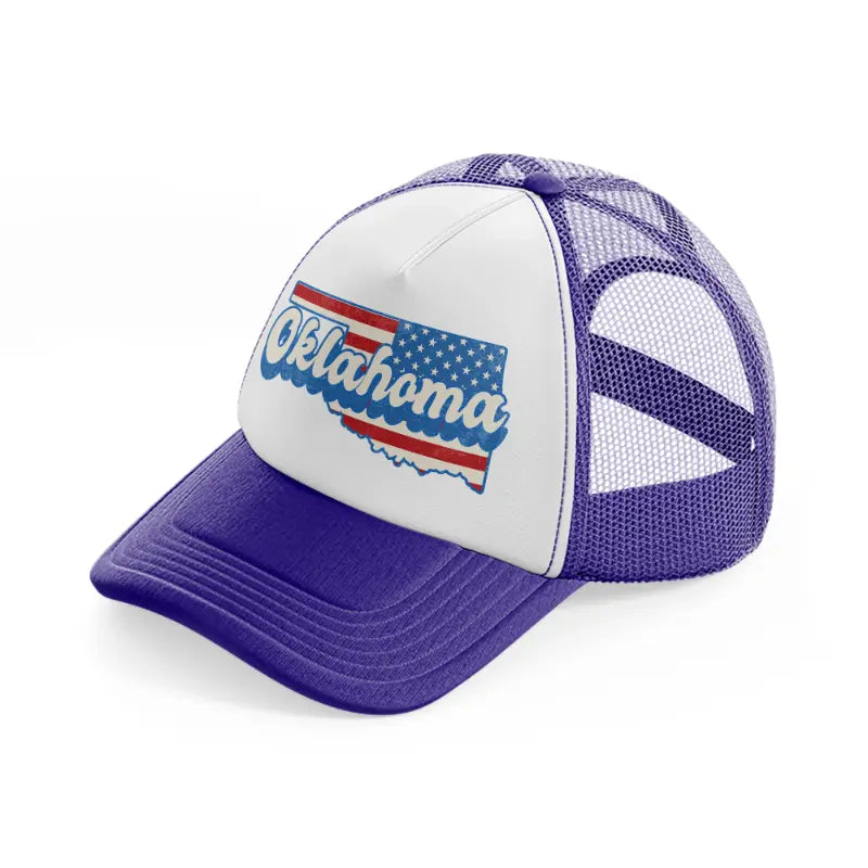 oklahoma flag-purple-trucker-hat