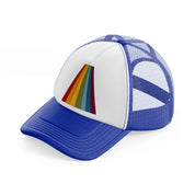 groovy shapes 11 blue and white trucker hat