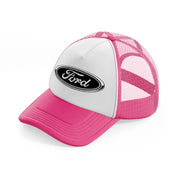 ford black neon pink trucker hat