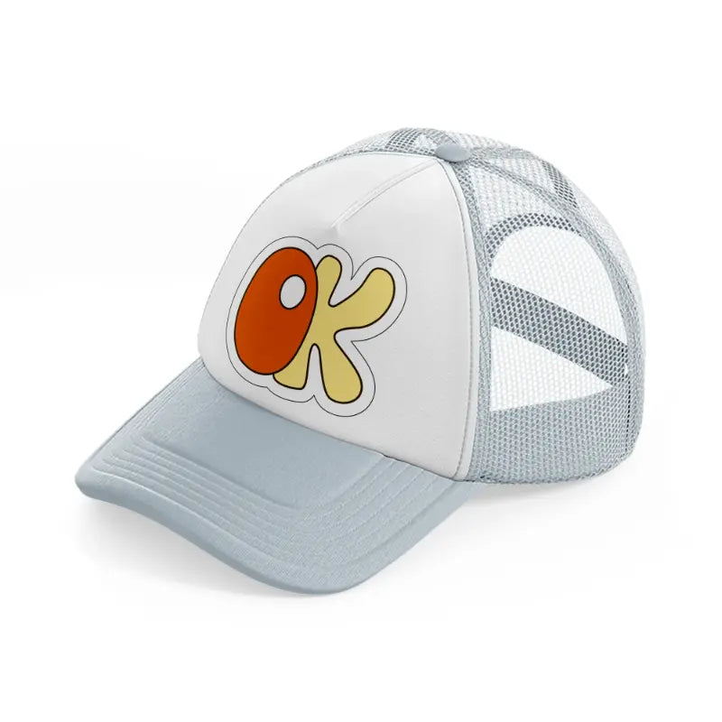 groovysticker 12 grey trucker hat