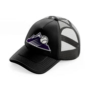 colorado rockies emblem-black-trucker-hat