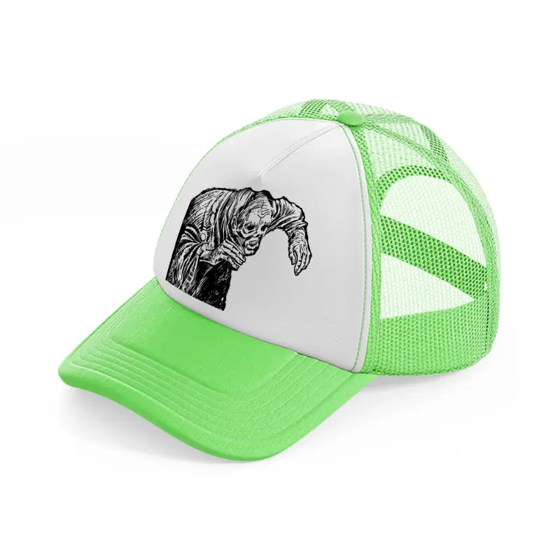 death walker-lime-green-trucker-hat