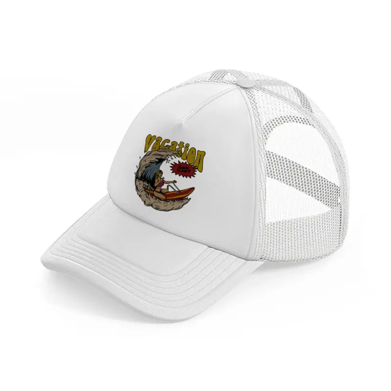 vacation back to surf girl-white-trucker-hat