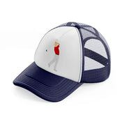 player red-navy-blue-and-white-trucker-hat