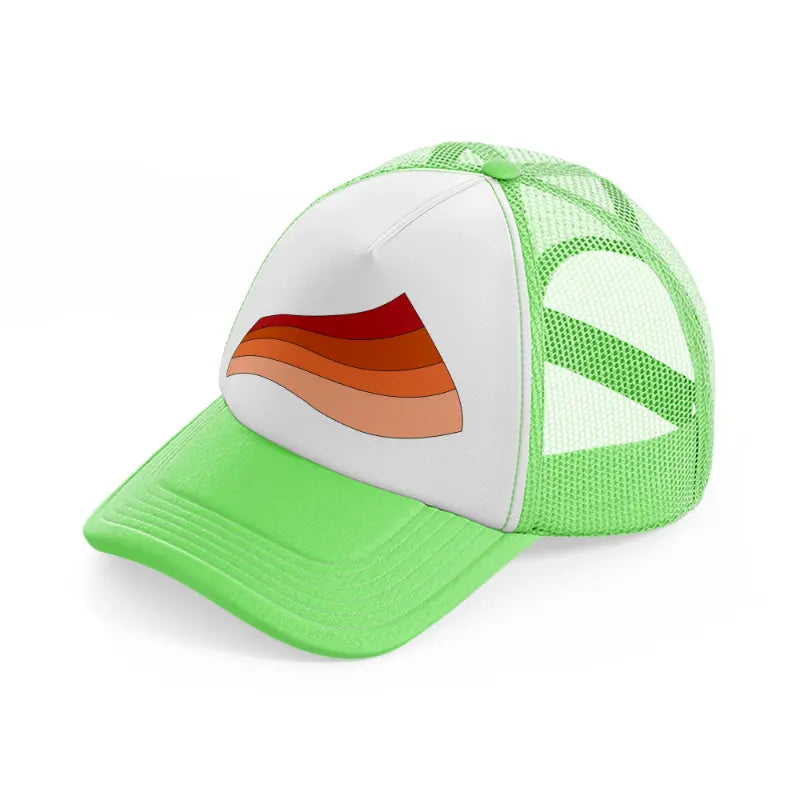 groovy shapes-15-lime-green-trucker-hat
