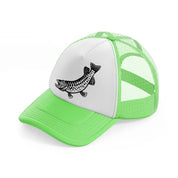 muskellunge fish-lime-green-trucker-hat