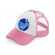 chinese zodiac (7) pink and white trucker hat