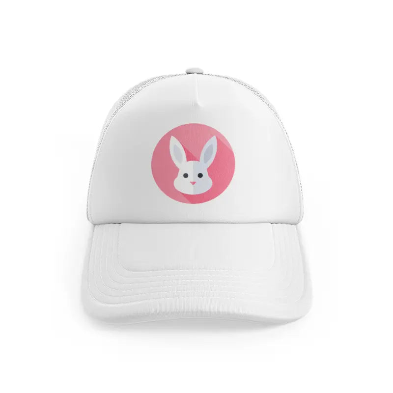 009 rabbit white trucker hat