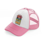 surf & chill plan for today-pink-and-white-trucker-hat