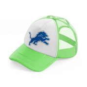 detroit lions emblem-lime-green-trucker-hat