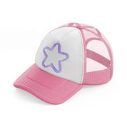 star pink and white trucker hat