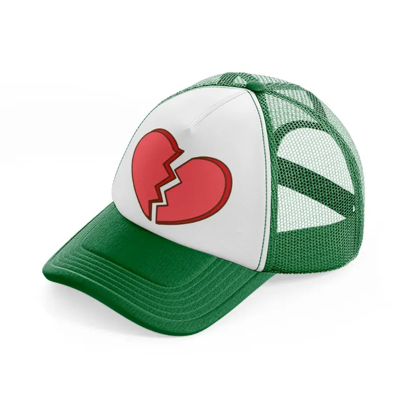broken heart-green-and-white-trucker-hat