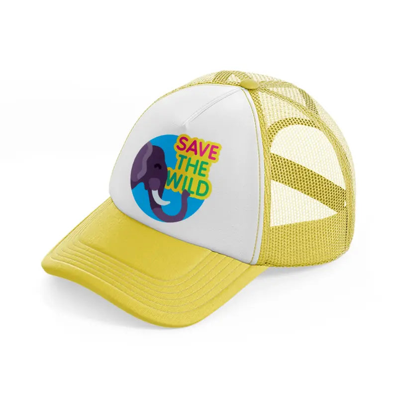 save-the-wild-yellow-trucker-hat