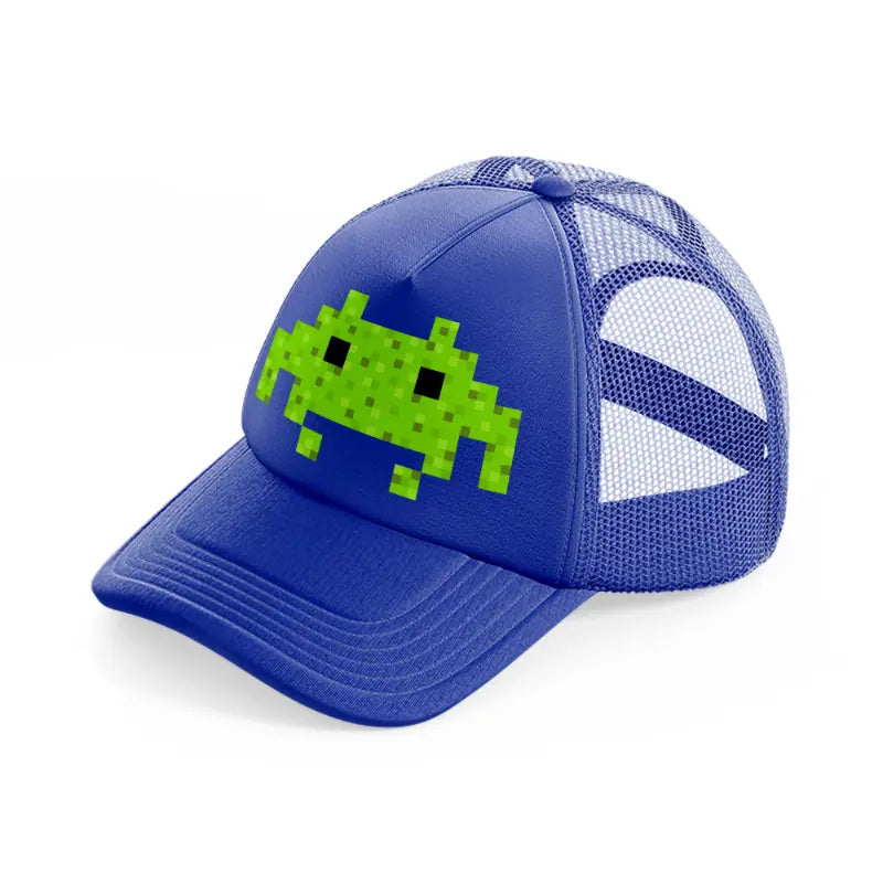 invader blue trucker hat