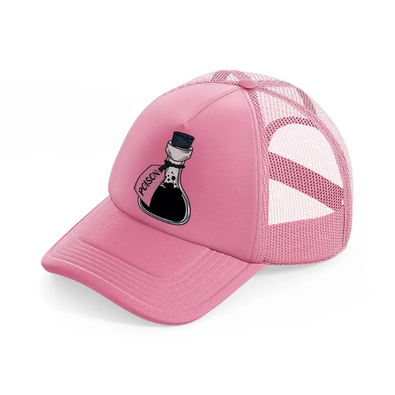 poison bottle pink trucker hat