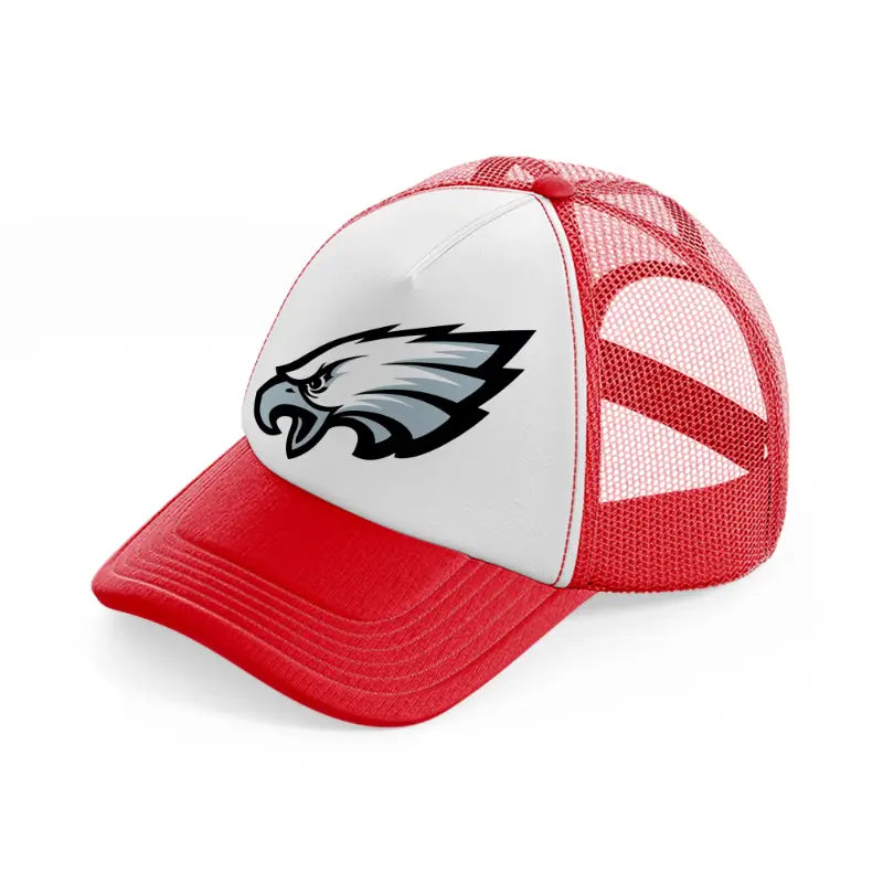 philadelphia eagles emblem-red-and-white-trucker-hat