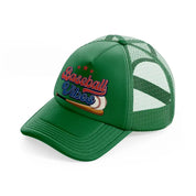 baseball vibes red-green-trucker-hat