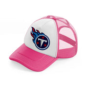 tennessee titans round emblem-neon-pink-trucker-hat