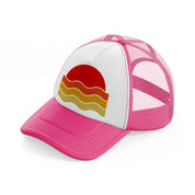 sun waves-neon-pink-trucker-hat