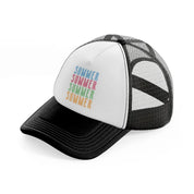 summer multi black and white trucker hat