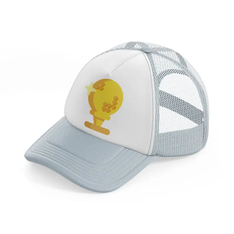 golf ball trophy grey trucker hat