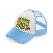 groovy love sentiments gs 10 sky blue trucker hat