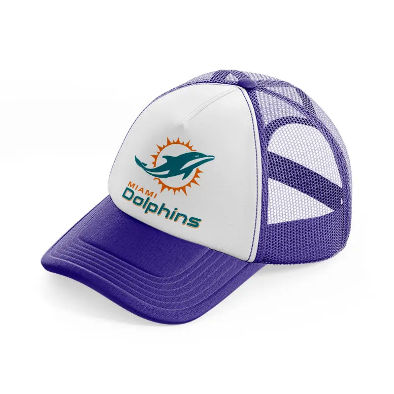 miami dolphins supporter-purple-trucker-hat