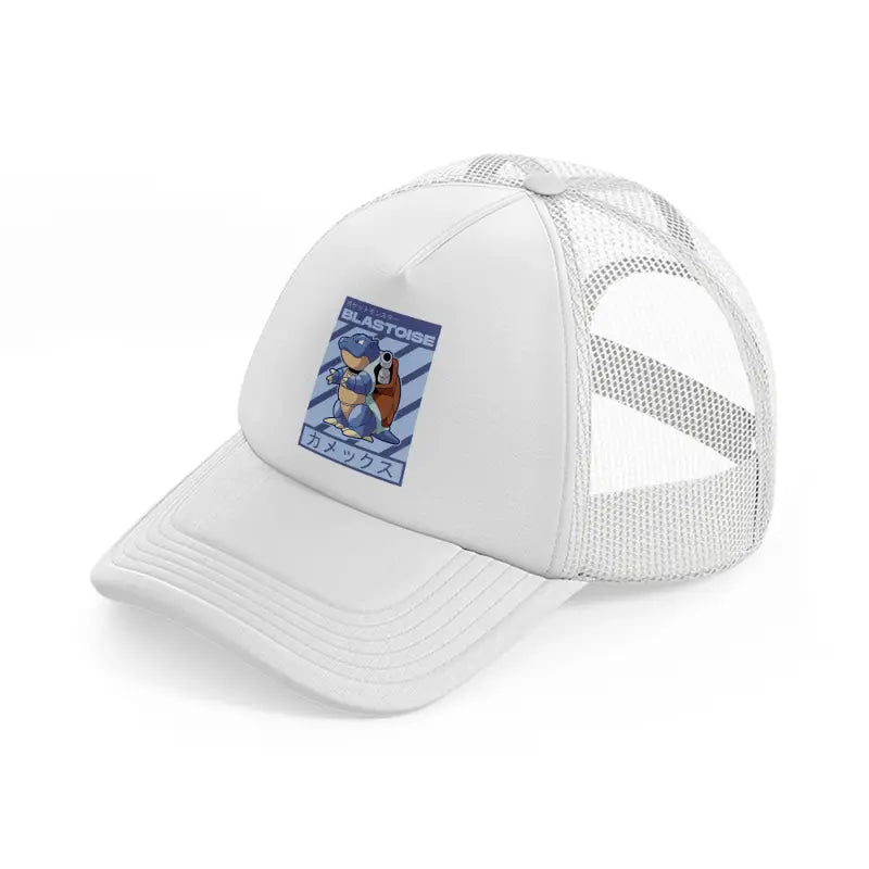 blastoise-white-trucker-hat