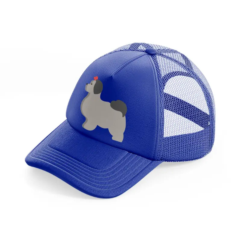 024 shih tzu blue trucker hat