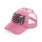 fly eagles fly-pink-trucker-hat