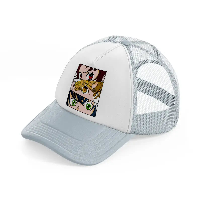 demon slayer-grey-trucker-hat