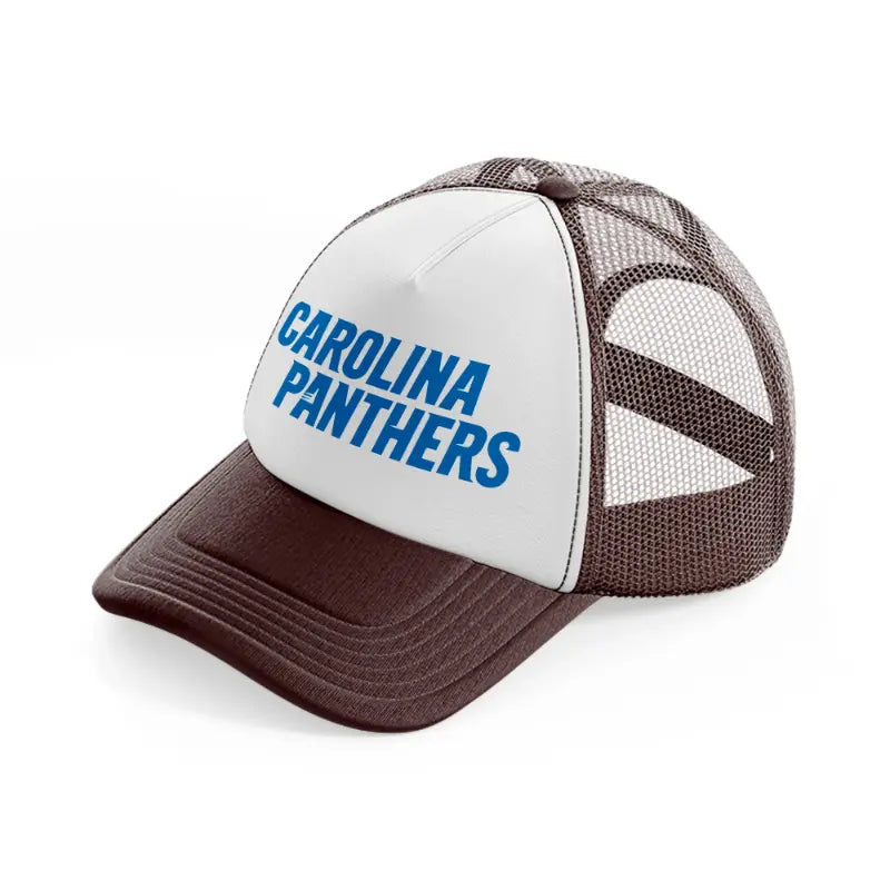 carolina panthers text-brown-trucker-hat
