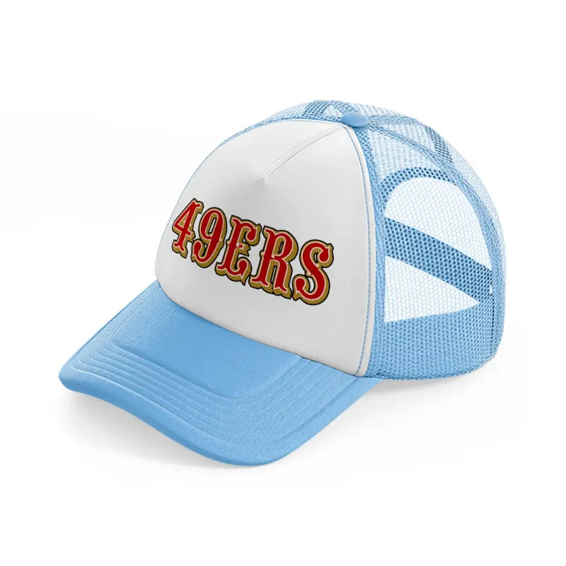 49ers old school-sky-blue-trucker-hat