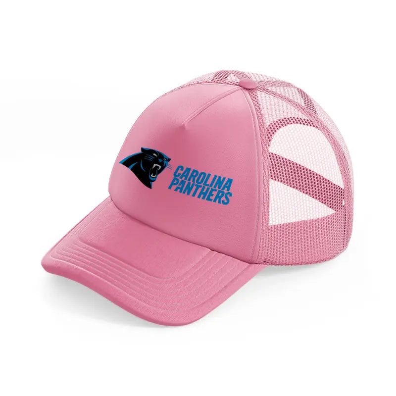 carolina panthers full logo pink trucker hat