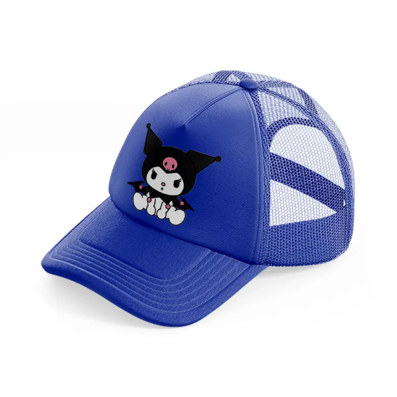 bat kitty blue trucker hat