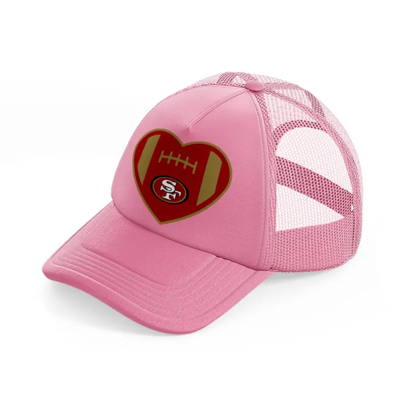 love 49ers-pink-trucker-hat